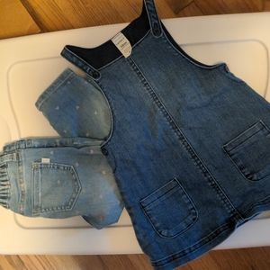 Bundle jeans and denim dress